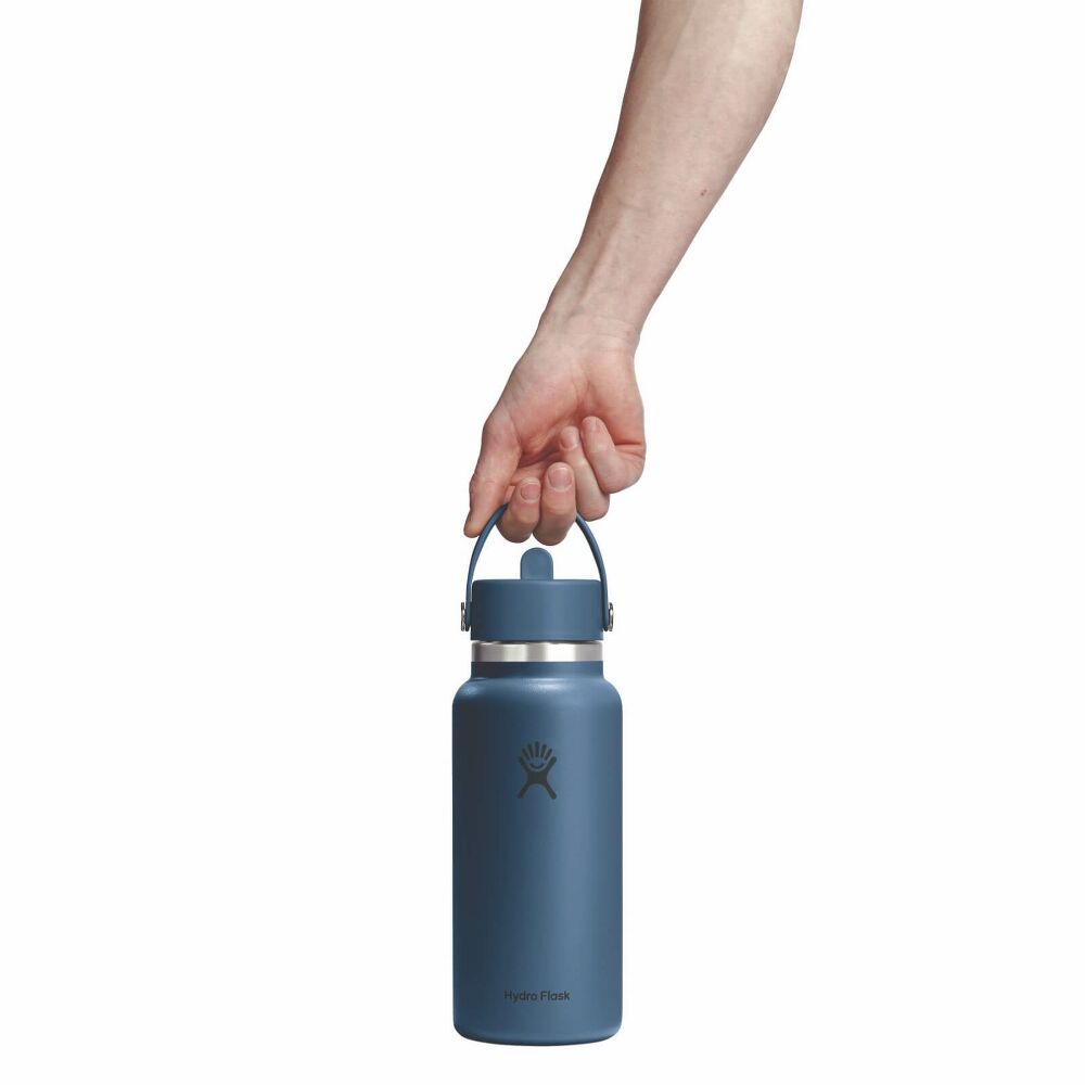 32 oz Wide Mouth with Flex Straw Cap - Harbor Blue