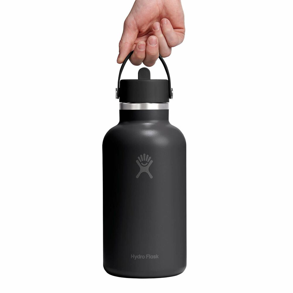 64 oz Wide Mouth with Flex Straw Cap - Tonal Black
